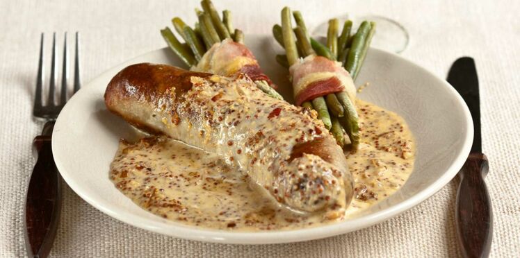 Andouillettes de Troyes (5A), sauce moutarde Ã  lâ€™ancienne 