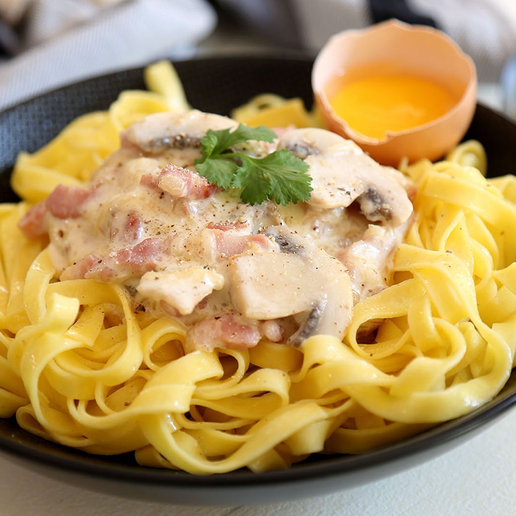 Tagliatelles carbonara  