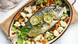 Dorade royale grillÃ©e, poÃªlÃ©e de lÃ©gumes   