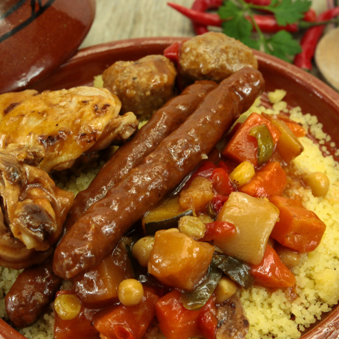 Couscous poulet et Merguez   